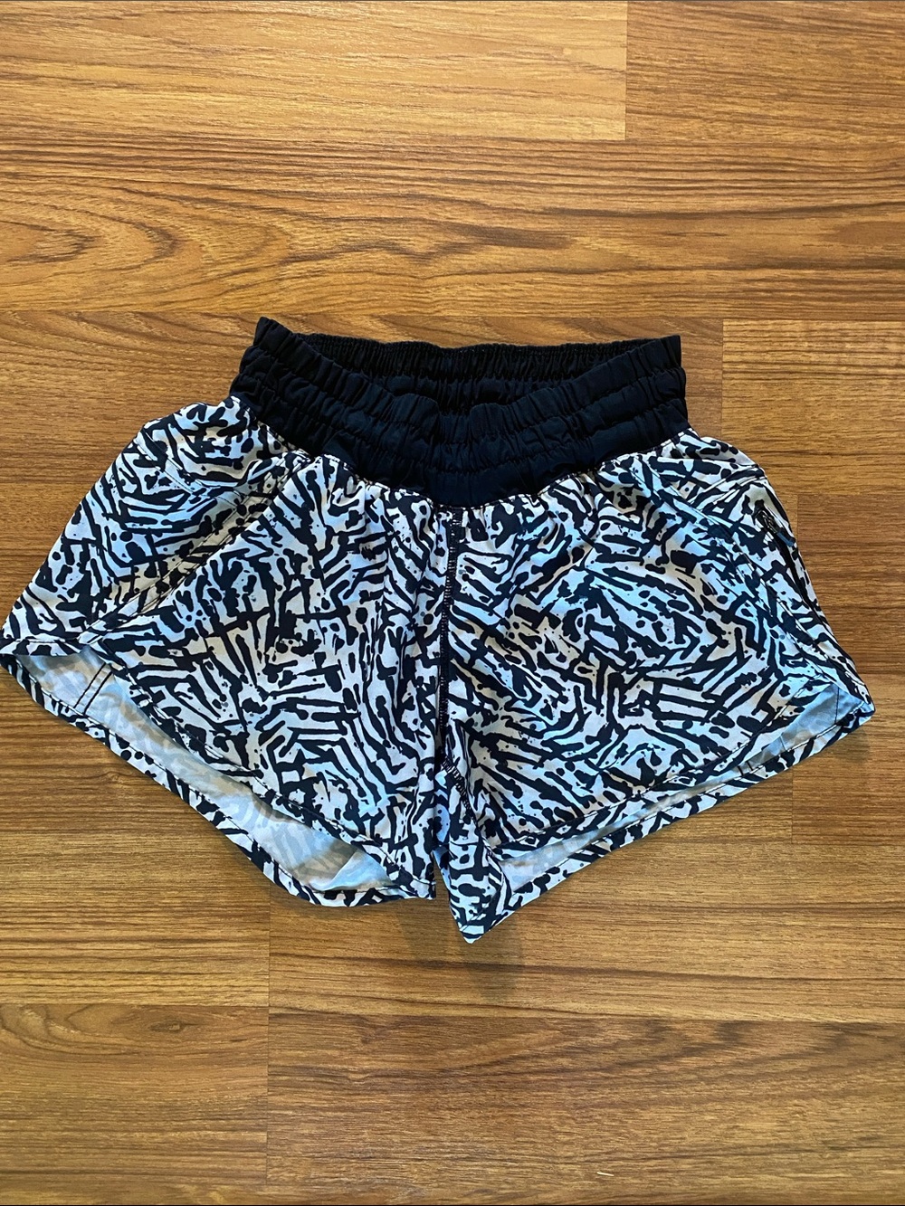 Lululemon Black and White Running Shorts
